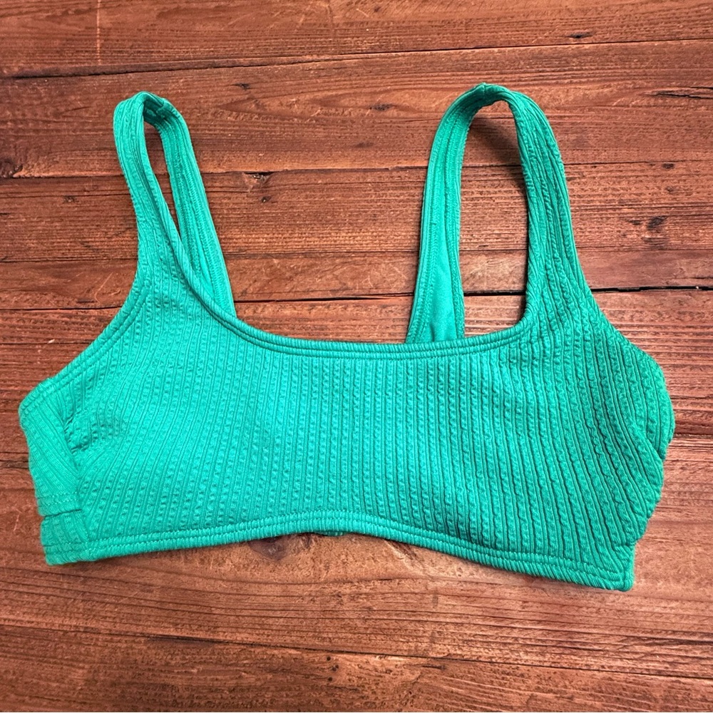 U26 - Xhilaration Ribbed Teal Bikini Top